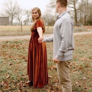 Baltic Born Andi Ribbed Velvet Wrap dress